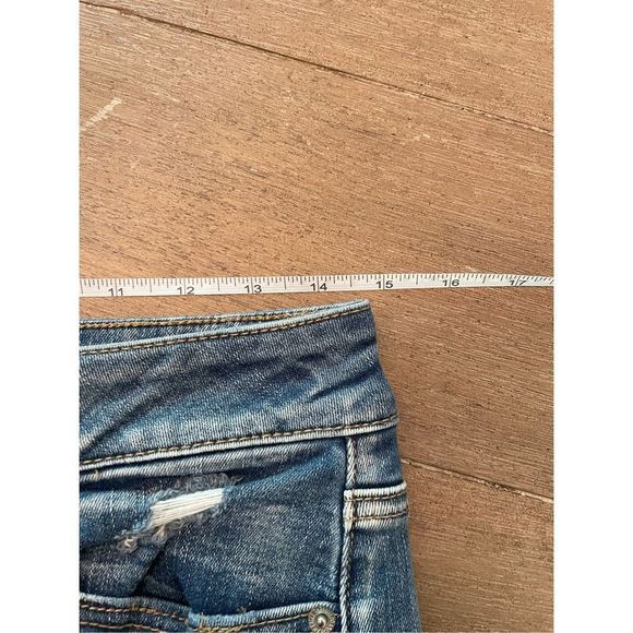 American Eagle Outfitters Distressed Denim Mini Skirt - Blue - Picture 3 of 7